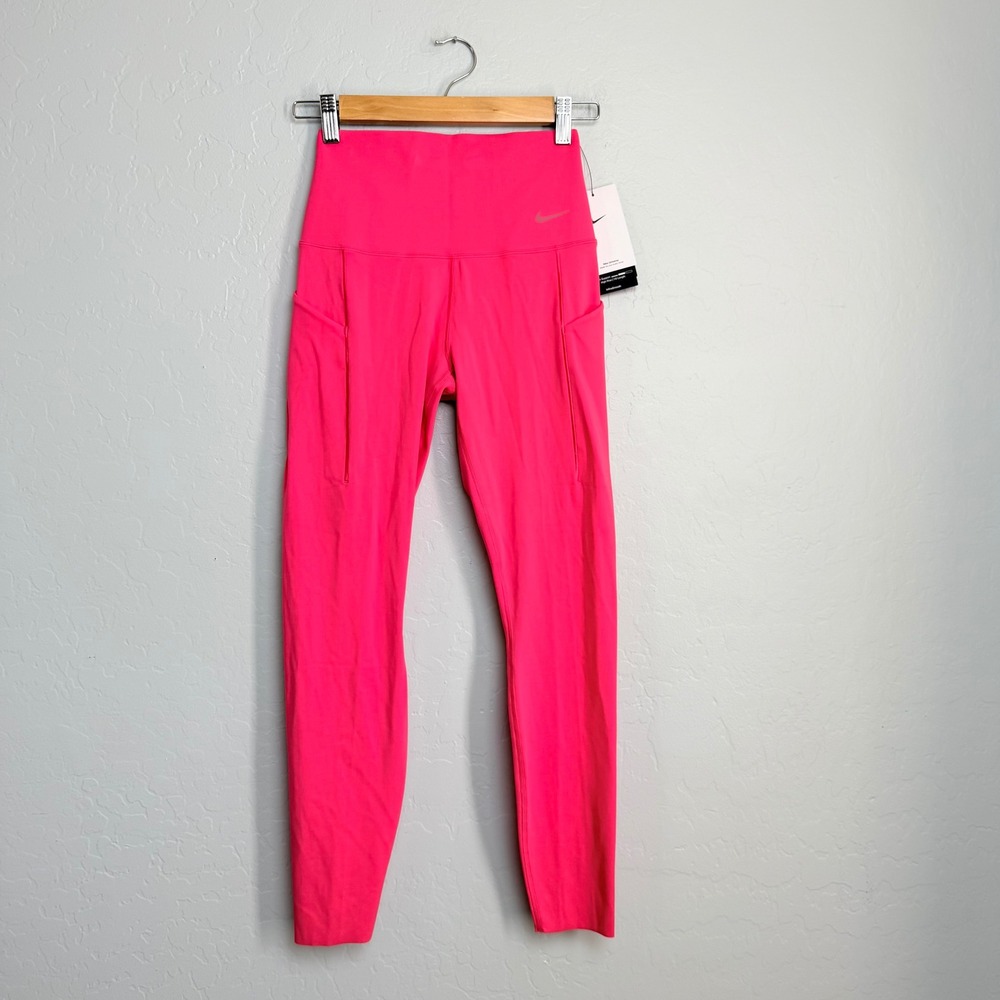 Nike Universa Womens High Rise 7/8 Leggings Pink‎ DQ5897-629 Small NWT